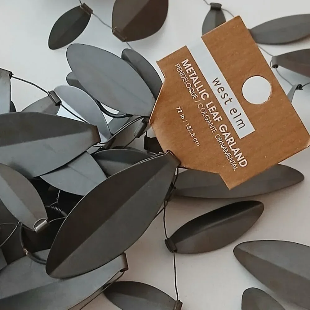 West Elm Metallic Leaf Garland  - 72